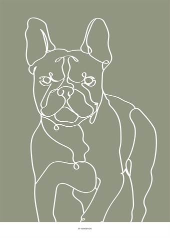 ”Fransk Bulldog” A3 (30 x 42 cm) 